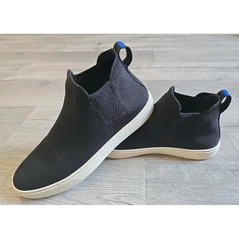 Rothy's Black Ankle The Chelsea High Top Slip On‎ Sneaker Women's Size 8.5